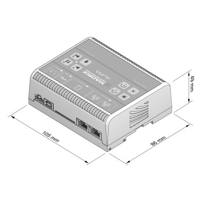 AURA 2 - Stand-alone recorder / player, 2 universes over network, DIN rail
