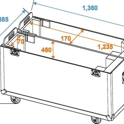 ROADINGER Flightcase 2x LCD ZL50