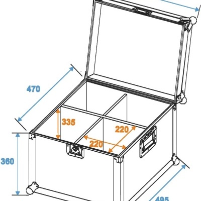 ROADINGER Flightcase EP-56 4x PAR-56 Spot long