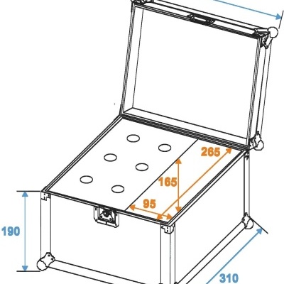 ROADINGER Microphone Case Road 6 Microphones black