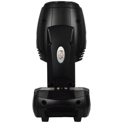 Projetor móvel preto com etiqueta ISL na parte traseira.