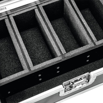 ROADINGER Flightcase 4x AKKU Flat Light Series