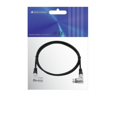 OMNITRONIC XLR cable 3pin 1.5m 90° bk