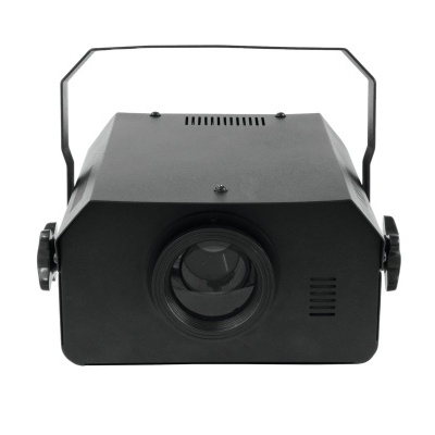 Projetor preto com lente e alça metálica