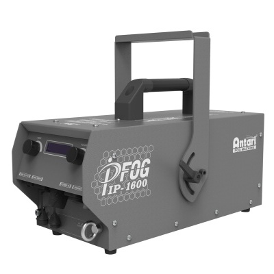 Máquina de nevoeiro portátil Antari D-1600 cinzenta com alça preta e painel de controlo digital