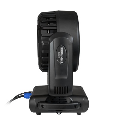 Ventoinha preta com base e estrutura móvel