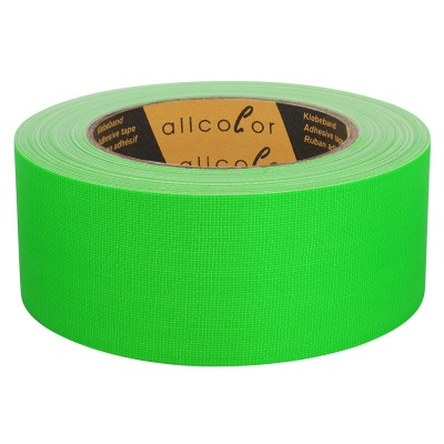 Neon Cloth Tape 649 50 neon green - High-quality PE-coated cloth tape, very high tack, water proof, green 50 mm