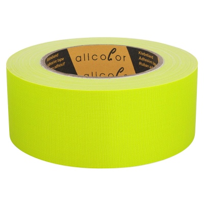Neon Cloth Tape 649 neon yellow - High-quality PE-coated cloth tape, very high tack, water proof, yellow 19 mm