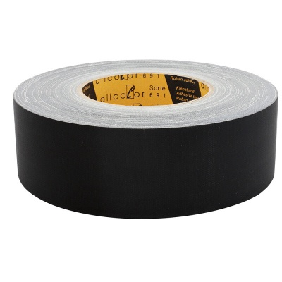 Gaffer Tape matt 691-50 black - Polyethylen-coated cloth tape, matt, waterproof, black, width 50 mm, length 50 m