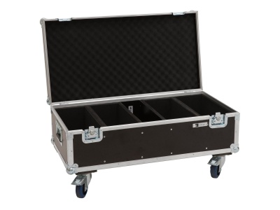 ROADINGER Flightcase 4x Audience Blinder 2x100W with wheels
