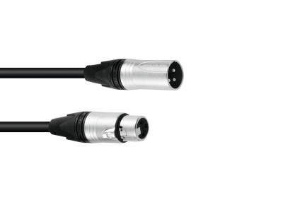 PSSO DMX cable XLR 3pin 0,5m bk Neutrik