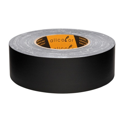 Gaffer Tape matt black - Matt cloth tape, water resistant, black 50 mm