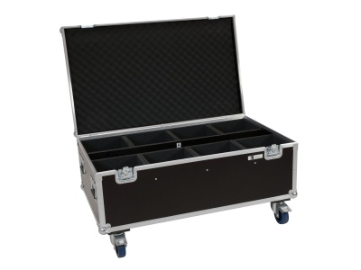 ROADINGER Flightcase 8x LED IP PAR 7x8W QCL/7x9W SCL with wheels