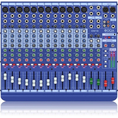 Midas DM16 16 Input Analog Live and Studio Mixer with Microphone Preamplifier