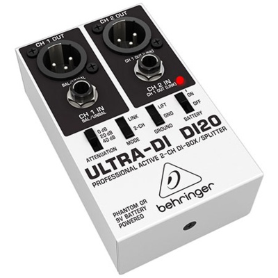 Behringer Ultra-DI DI20 Professional Active 2-Channel DI-Box/Splitter