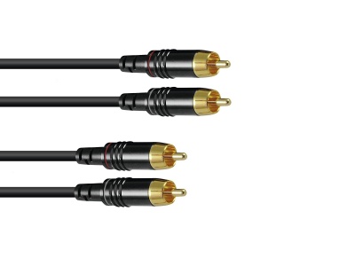SOMMER CABLE RCA cable 2x2 3m bk Hicon
