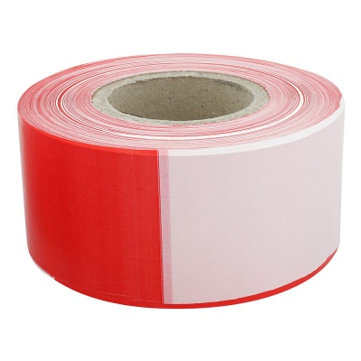 Barrier Tape Foil, non-adhesive 520 - Highly tear proof PE foil tape, white-red