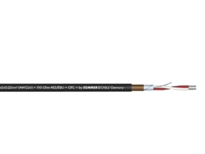 SOMMER CABLE DMX cable 2x0.22 100m bk SC-Semicolon