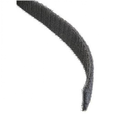 Velcro male - male velcro loop strip, black 20 mm