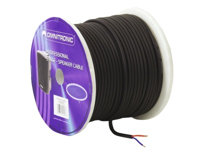 OMNITRONIC Speaker cable 2x1.5 50m bk durable