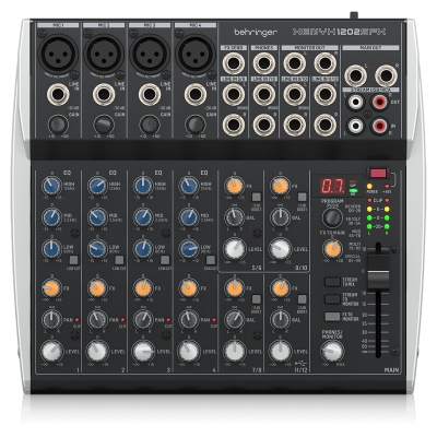 Behringer XENYX 1202SFX Premium Analog 12-Input Mixer with USB Streaming Interface