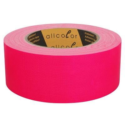 Neon Cloth Tape 649 neon pink - High-quality PE-coated cloth tape, very high tack, water proof, pink 19 mm