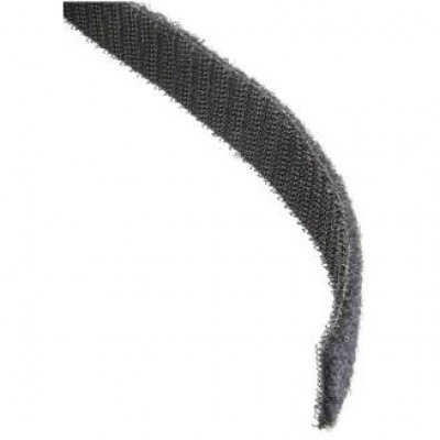 Velcro female - Female velcro loop strip, black, 20 mm, roll length 5 m