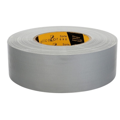 Gaffer Tape 690-50 silver - High-quality PE-coated cloth tape, very high tack, silver 50 mm