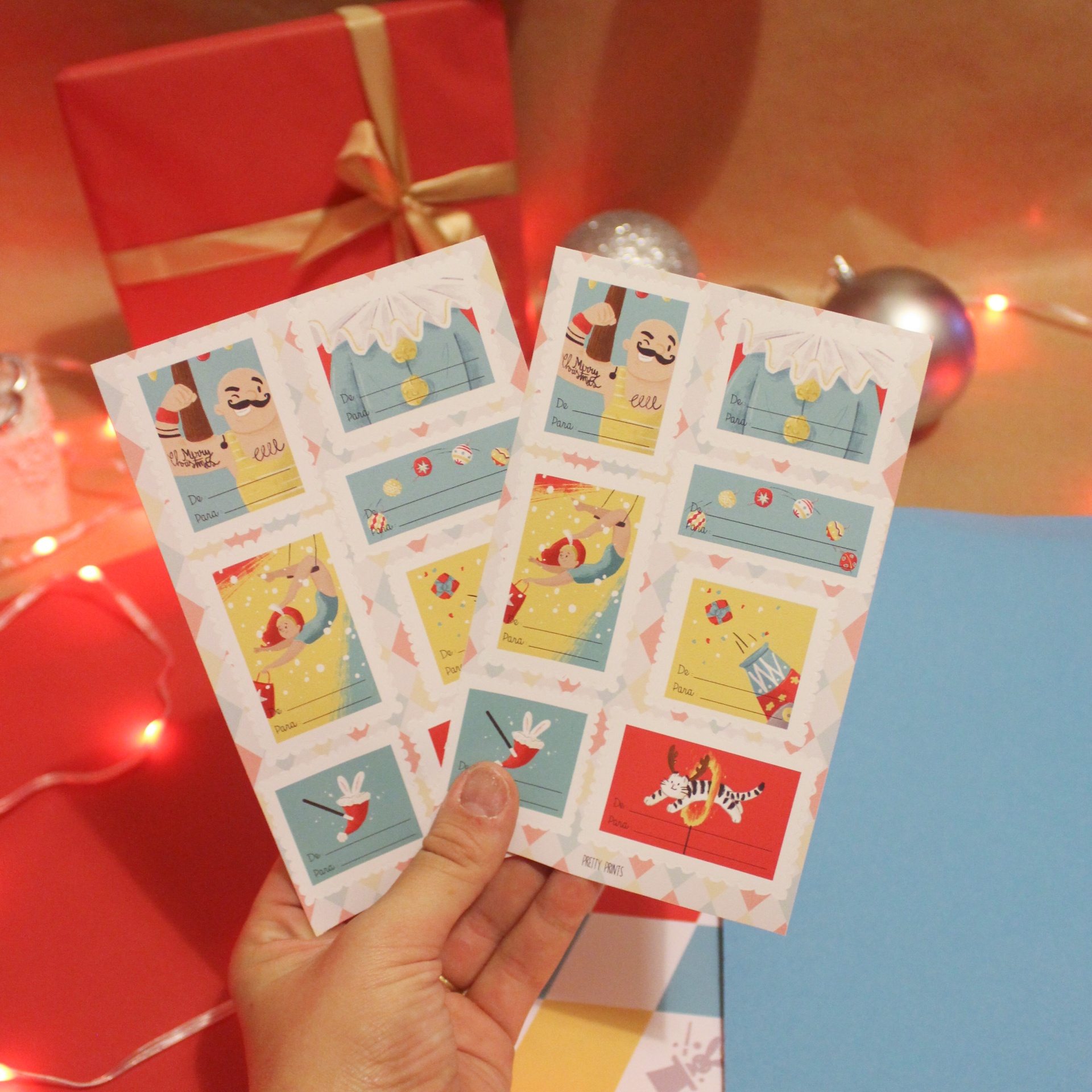 Etiquetas&#x20;Christmas&#x20;Circus