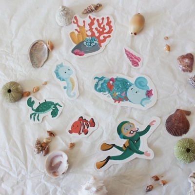 Stickers&#x20;Under&#x20;the&#x20;Sea