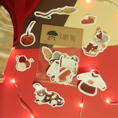 Sticker Pack Scary Fall