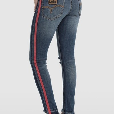 Calças Risca Vermelha LOIS