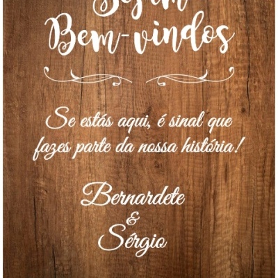 Placas casamento / cerimonia / festa - 50x70cm