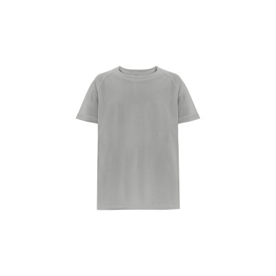 T-shirt cinzenta de manga curta com gola redonda