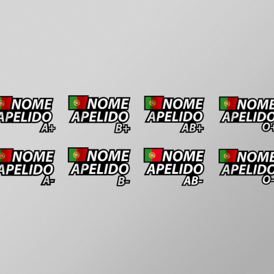 Autocolante - Grupo Sanguíneo