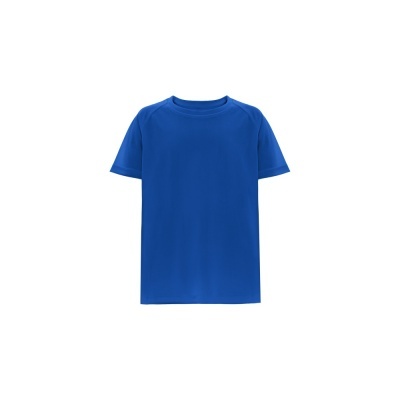 T-shirt azul lisa de manga curta