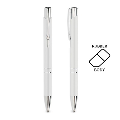 Esferográfica Alumínio e Borracha (25 unidades)