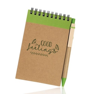 Bloco de Notas A6 em Cartão c/ Esferográfica