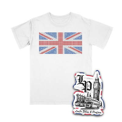 Bundle: T-Shirt Branca + íman ou porta-chaves