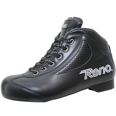 Bota preta para equitação Reno em couro sintético com atacadores e sola baixa