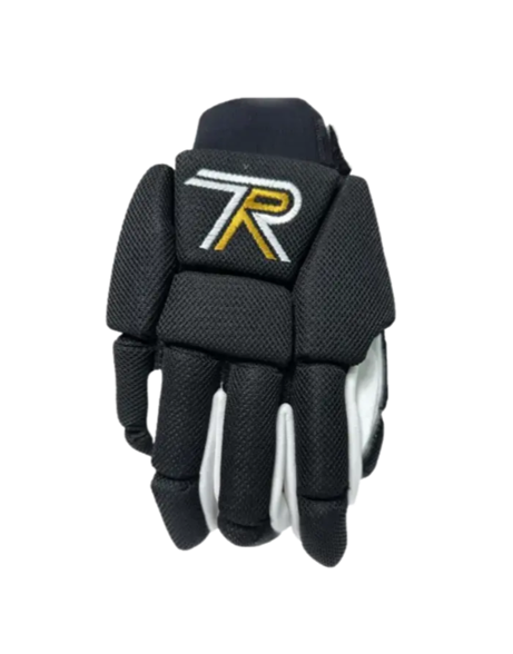 Luva desportiva preta com logótipo 7R amarelo e branco