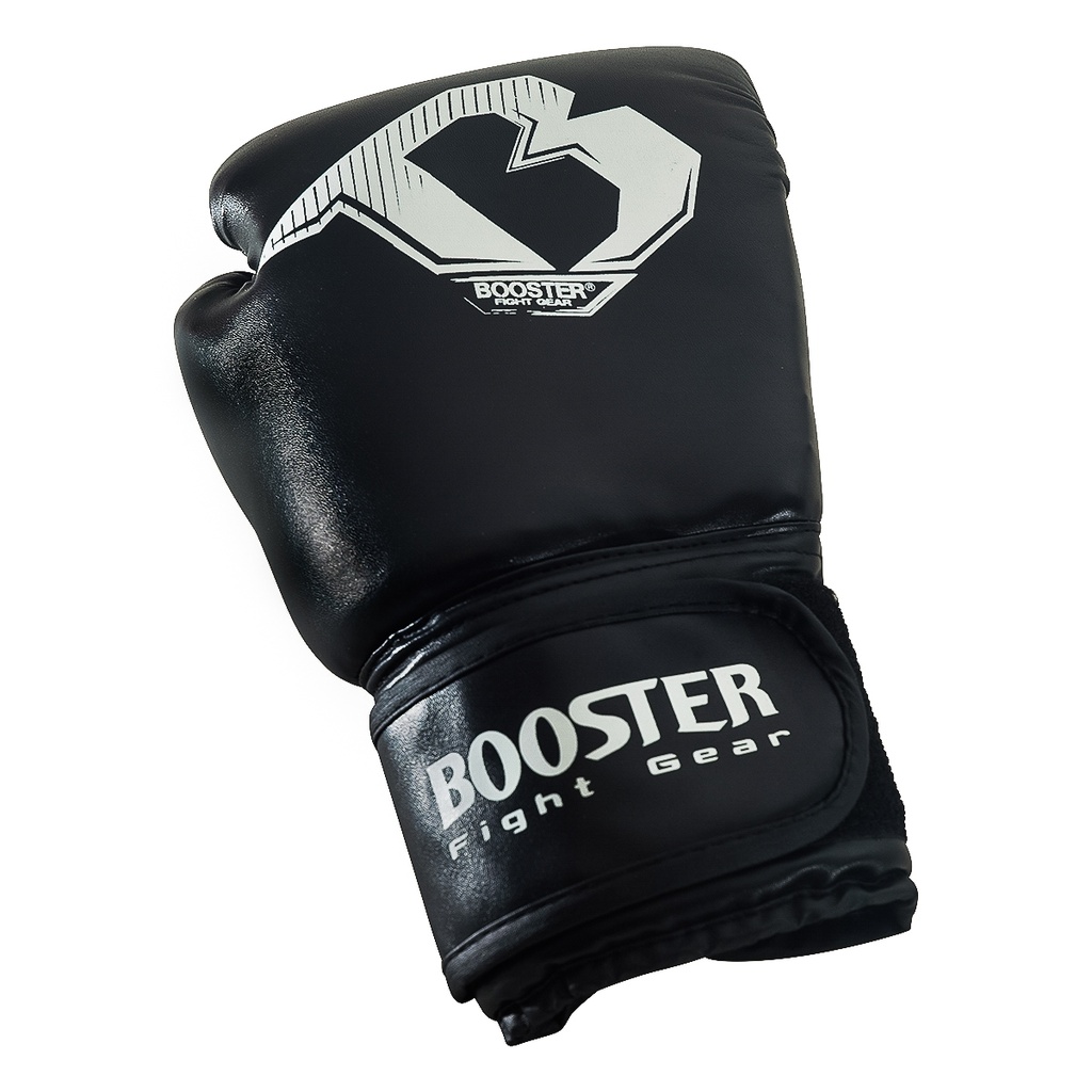 Booster - BT Starter Luva de boxe preta com logo BOOSTER Fight Gear em branco