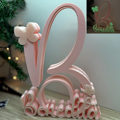 Letra Borboletas | Brilha Escuro