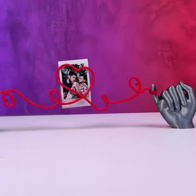 Maos Coração Porta-Fotos