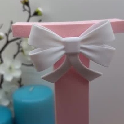 Letra Decorativa de Menina Urso