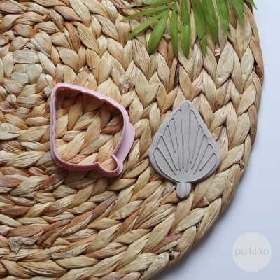 Carimbo + cortador Folha de palmeira grande