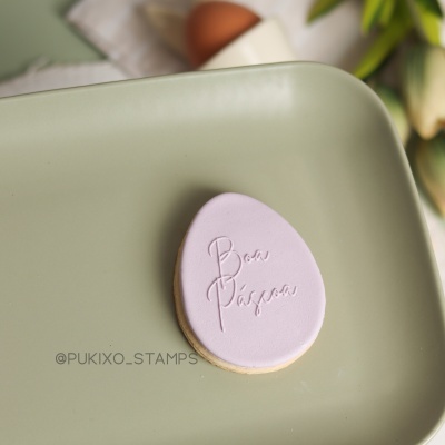 Carimbo de bolachas - Boa Páscoa - moderno