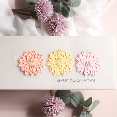 Carimbo + cortador - Flor dália