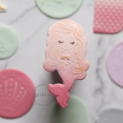 Carimbo + cortador - Sereia