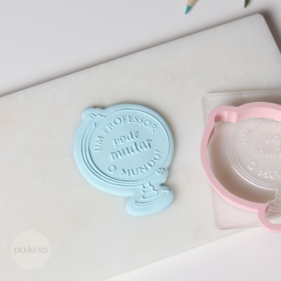 Carimbo + cortador Um professor pode mudar o mundo!